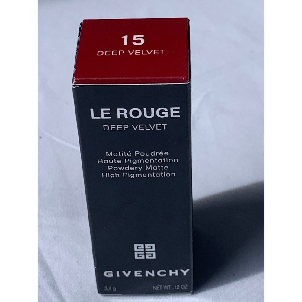 Givenchy Le Rouge Deep Velvet Lipstick 15 Deep Velvet Matte 3.4g 0.12oz NIB #912